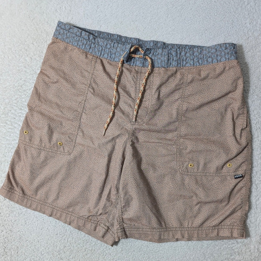 Howler‎ Bros Horizon Hybrid Shorts Mens 38/7 Brown Micro Dot Cheetah Stretch